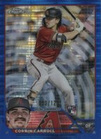 2023 Topps Chrome #95 Corbin Carroll Blue Sonar Refractor Baseball Card