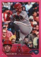 2023 Topps Chrome Update #USC95 Zach Neto Pink Refractor Baseball Card