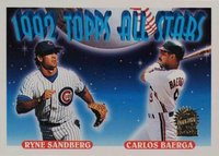 1993 Topps #402 Ryne Sandberg/Carlos Baerga Florida Marlins Inaugural Baseball Card