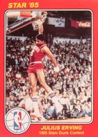 1985 Star Slam Dunk Supers 5x7 #3 Julius Erving Basketball Card