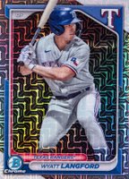 2024 Bowman Mega Box Chrome Prospects #64 Wyatt Langford Baseball Card