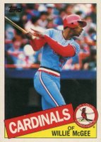 1985 Topps Mini #757 Willie McGee Baseball Card