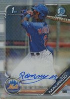 2019 Bowman Prospect Autographs Chrome #RM Ronny Mauricio Refractor Baseball Card