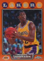 2008 Topps Chrome #171 Magic Johnson Orange Refractor Basketball Card