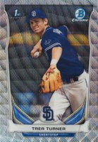 2014 Bowman Draft Picks #CDP10 Trea Turner Chrome-Silver Wave Refractor Baseball Card