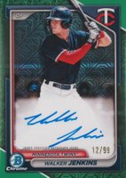 2024 Bowman Mega Box Chrome Bowman Prospect Mega Autographs #WJ Walker Jenkins Green Refractor Baseball Card