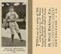 1916 Weil Baking Co. #123 Willie Mitchell Baseball Card