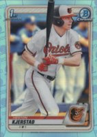 2020 Bowman Draft #BD122 Heston Kjerstad Chrome-Sky Blue Refractor Baseball Card