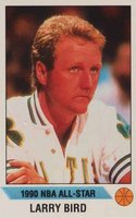 1990 Panini Sticker #H Larry Bird Hand Cut Basketball Card