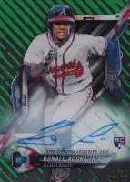 2018 Topps High Tek #HT-RA Ronald Acuna Jr. Autograph-Green Baseball Card