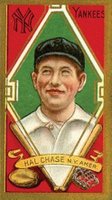 1911 Gold Borders #32 Hal Chase Both ears-Diamond frame Extends below shoulders Baseball Card