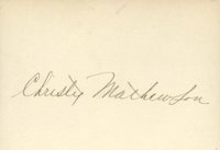 1999 Hall of Fame Autographs # Christy Mathewson Cut Baseball Card