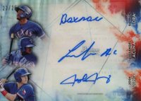 2021 Bowman Sterling Triple Refractor Autographs #BL Bayron Lora/Josh Jung/Luisangel Acuna Baseball Card