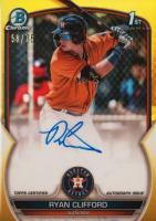 2023 Bowman Chrome Prospect Autographs #CPARC Ryan Clifford Yellow Refractor Baseball Card