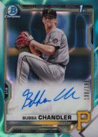 2021 Bowman Draft Chrome Draft Pick Autographs #CDABC Bubba Chandler Aqua Lava Refractor Baseball Card