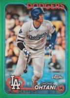 2024 Topps Chrome #1 Shohei Ohtani Green Refractor Baseball Card
