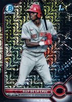 2022 Bowman Mega Box Chrome #50 Elly de La Cruz Black Refractor 1/1 Baseball Card