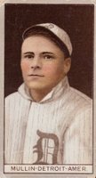1912 Brown Backgrounds Common back # George Mullin D on cap Baseball Card