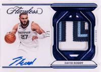 2022 Panini Flawless Flawless Patch Autographs #FPADVR David Roddy Blue Basketball Card
