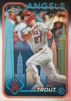 2024 Topps Chrome #200 Mike Trout Big Apple Refractor Baseball Card