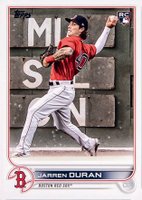 2022 Topps Complete Set #187 Jarren Duran Retail Variation Baseball Card