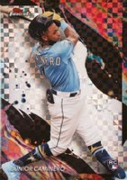 2024 Topps Finest #198 Junior Caminero Checkerboard Refractor Baseball Card