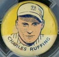 1930 Cracker Jack Pins # Charles Ruffing Baseball Card