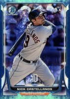 2014 Bowman Chrome #2 Nick Castellanos Bubbles Refractor Baseball Card
