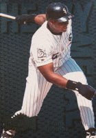 1996 Metal Universe Heavy Metal #8 Frank Thomas Baseball Card