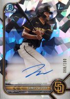 2022 Bowman Chrome Prospect Autographs #CPAJWD James Wood Atomic Refractor Baseball Card