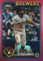 2024 Topps Chrome Update #USC18 Jackson Chourio Magenta Refractor Baseball Card