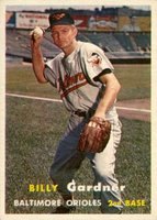 1957 Topps #17 Billy Gardner Baseball Card