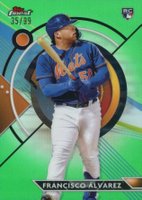 2023 Topps Finest #86 Francisco Alvarez Green Baseball Card
