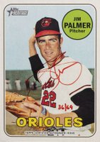 2018 Topps Heritage Real One Autographs #JP Jim Palmer Red Ink Baseball Card