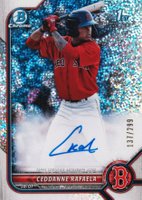 2022 Bowman Chrome Prospect Autographs #CPACRL Ceddanne Rafaela Speckle Refractor Baseball Card