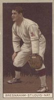 1912 Brown Backgrounds Red Cycle #20 Roger Bresnahan Correct spell Bresnahan Baseball Card