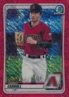 2020 Bowman Chrome Prospects #BCP222 Corbin Carroll Red Shimmer Baseball Card