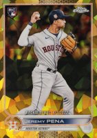 2022 Topps Chrome Update Sapphire Edition #276 Jeremy Pena Gold Baseball Card
