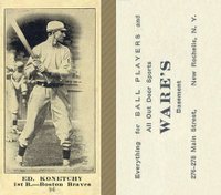 1916 Wares #96 Ed. Konetchy Baseball Card