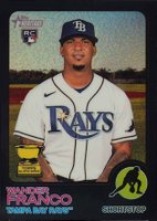 2022 Topps Heritage #347 Wander Franco Chrome-Black Refractor Baseball Card
