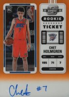 2022 Panini Contenders Optic #131 Chet Holmgren Autograph-Orange Basketball Card