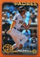 2024 Topps Chrome #207 Jackson Merrill Orange Refractor Baseball Card