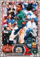 2023 Topps Holiday #H26 Julio Rodriguez Metallic Baseball Card