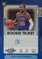 2021 Panini Contenders Optic #140 Jonathan Kuminga Autograph-Blue Basketball Card