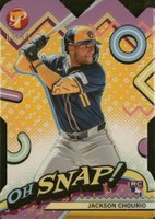 2024 Topps Pristine Oh Snap! #OH17 Jackson Chourio Gold Refractor Baseball Card