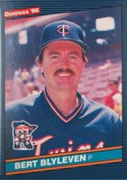 1986 Donruss #649 Bert Blyleven Baseball Card