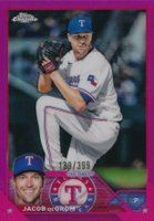 2023 Topps Chrome #12 Jacob DeGrom Magenta Refractor Baseball Card