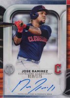 2022 Topps Tribute Tribute Autographs #TAJR Jose Ramirez Baseball Card