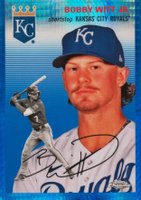 2023 Topps Chrome Platinum Anniversary #262 Bobby Witt Jr. Blue Prism Baseball Card