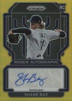 2022 Panini Prizm Rookie Autographs #RASB Shane Baz Gold Prizm Baseball Card